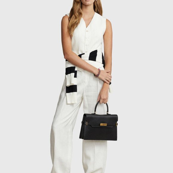 Polo Ralph Lauren Women Pleated Linen Parallel Trousers - Trousers for Women - Picture 4 of 6